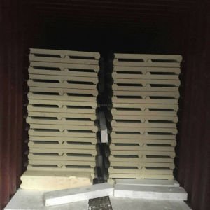 Colorear el panel de pared compuesto de acero de la hoja de la azotea del panel de emparedado de EPS/PU