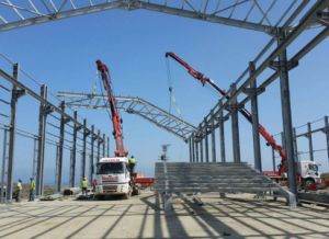 Pre dirigir el edificio de la alameda de compras de la estructura de acero del Largo-Palmo