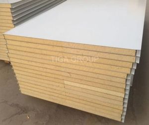 La casa prefabricada se dirige el material de la azotea/acanal&oacute; el panel de emparedado de las lanas de roca