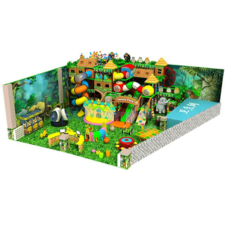 Jungle Theme Kids Мягкая крытая игровая площадка Оборудование с трубкой Slide