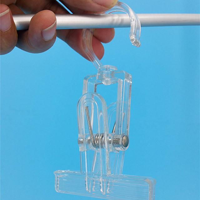 A003 Plastic Sign Price Tag Card Poster Display Hanging Hooks Clips H110mm Good Quality