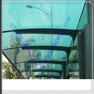 blue polycarbonate solid awning