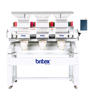 Manufacturer Britex BR-1503 3 Three Heads 15 Needles New And Used Embroidery Machine Tshirt Embroidery Machines for Sale