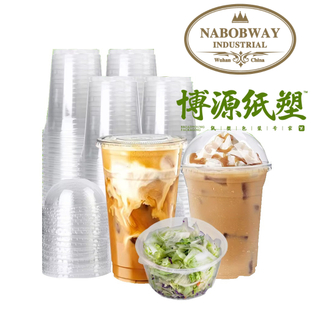 Clear Plastic PET/PLA Cups with Lids for Iced Coffee, Cold Drinks, Milkshake, Slush Cups, Smoothie's, Slurpee, Party's, Plastic Disposable Cups