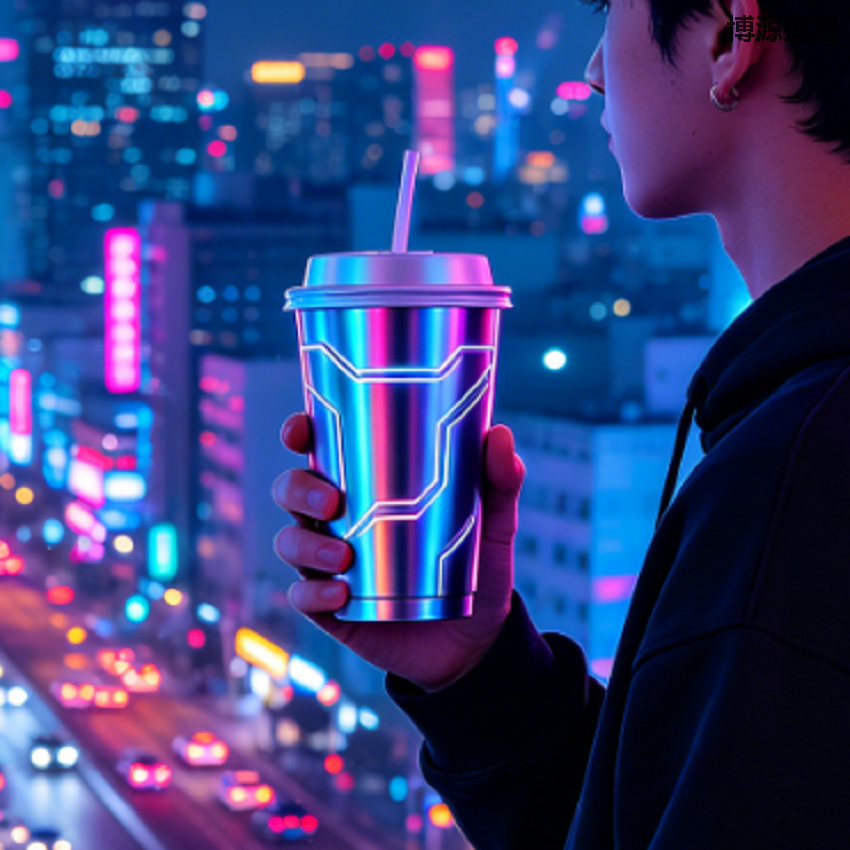 Custom Printed E-sports Themed Transparent Plastic Cups, Disposable Beverage Cups for Milk Tea & Cold Drinks