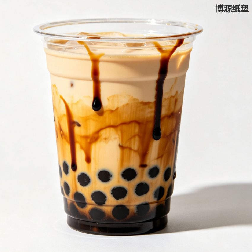 Disposable Clear Plastic Cups, Food Grade Recyclable Cups, Ideal for Milk Tea & Fruit Tea, Show Gradient Layers of Cold Drinks