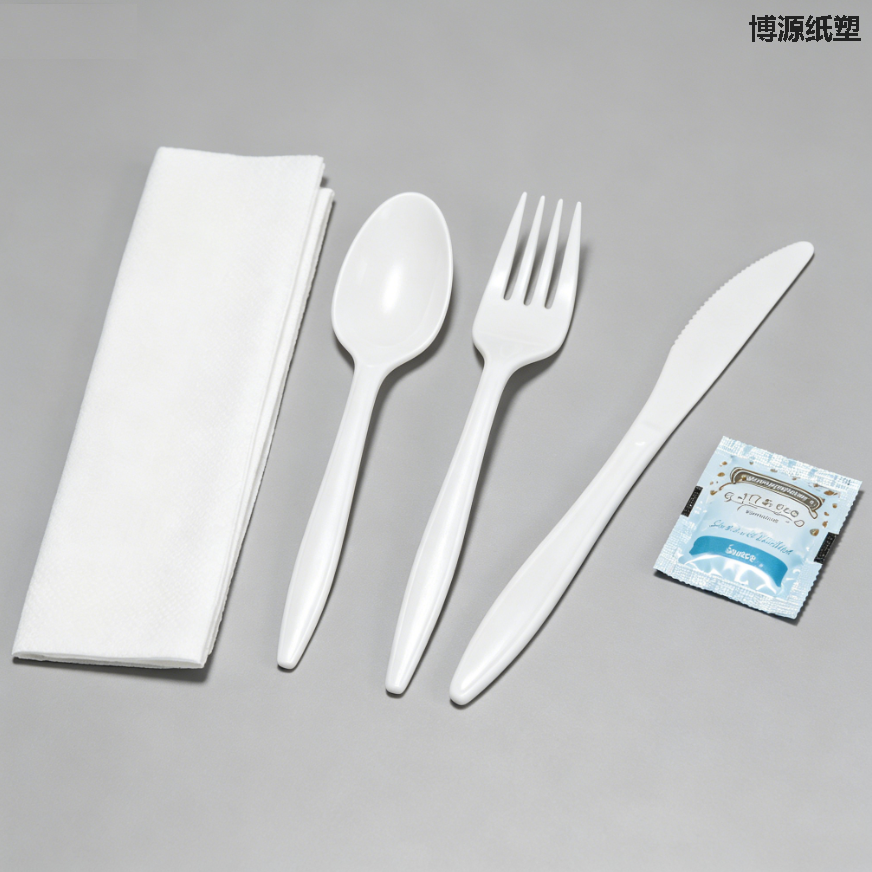 Premium Food-Grade Disposable Plastic Cutlery Set, Sturdy & Break-Resistant Knives Forks Spoons with Custom Logo Printing Available