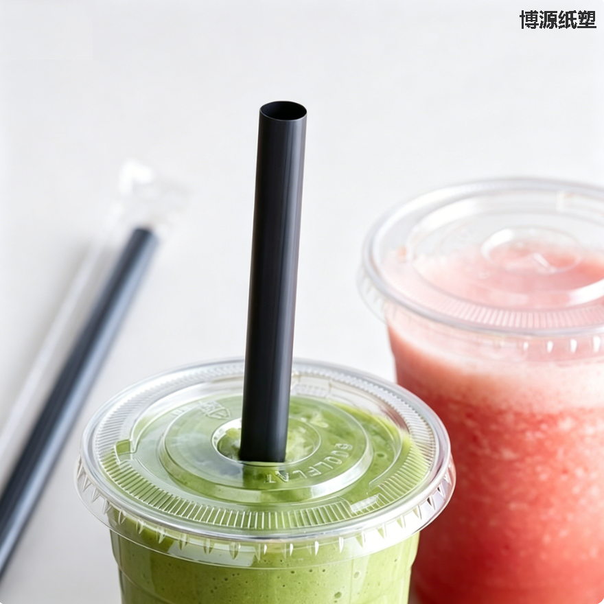 Compostable PLA Drinking Straws, Disposable Plant Based PLA Straight Straw for Bubble Tea