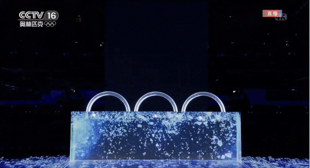 Écran de LED 3D olympique sur glace