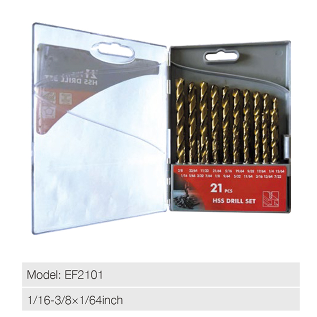 21PCS HSS Twist Drill Set