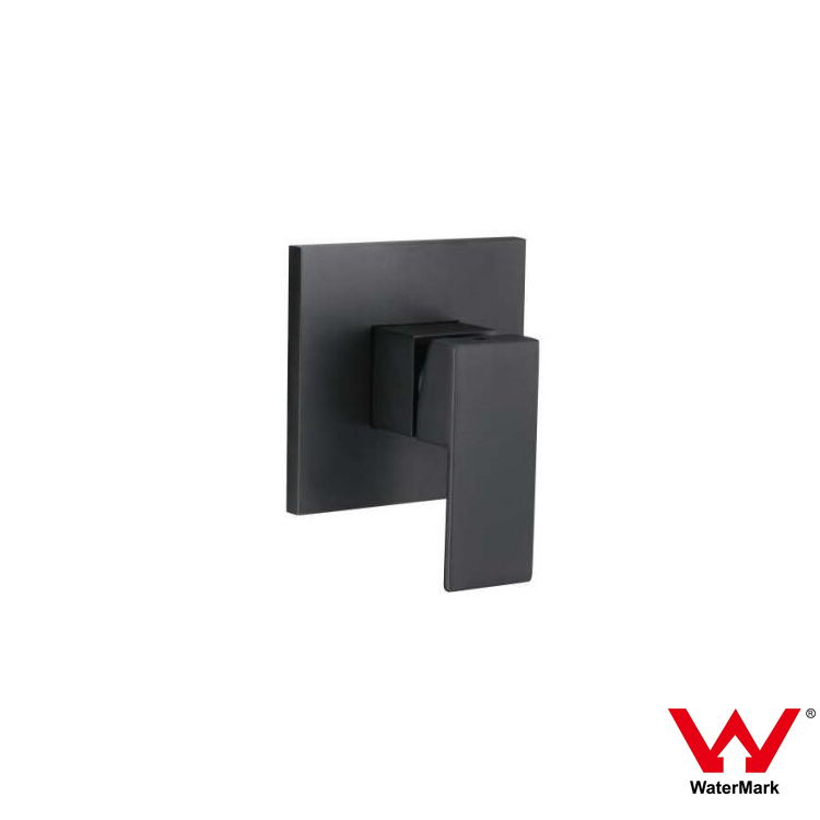 Watermark approval DR brass body shower faucet square black mixer