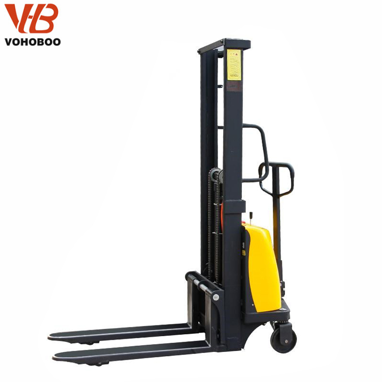 Semi Electric Pallet Stacker Walking Type Electric Stacking Truck Forklift With Fast Delivery