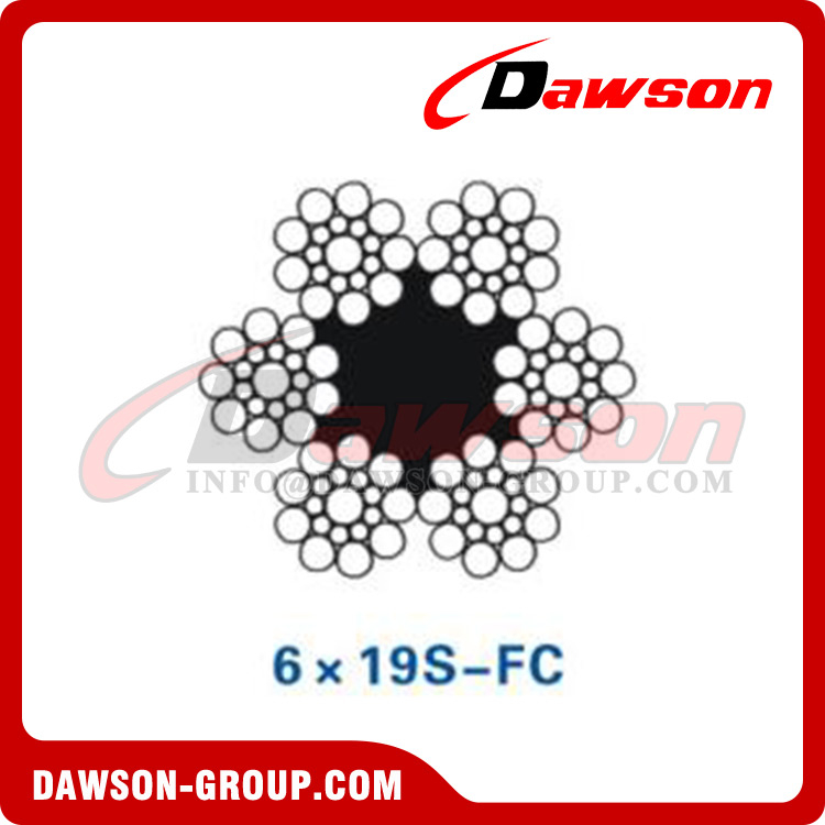 حبل أسلاك الفولاذ (6×19S-FC)(6×26WS-FC)، حبل أسلاك حقول النفط، حبل أسلاك الفولاذ لحقول النفط