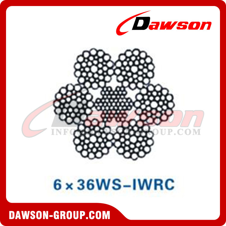حبل أسلاك الفولاذ (6×29F-IWRC)(6×31WS-IWRC)(6×36WS-IWRC)(6×41WS-IWRC)، حبل سلكي للفحم والتعدين