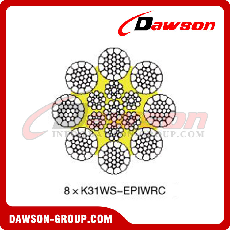 حبل سلك فولاذي (8×K26WS-EPIWRC)(8×K26WS-IWRC)(8×K31WS-EPIWRC)(8×K31WS-IWRC)، حبل سلكي لعلوم المحيطات