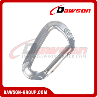 Material de aluminio DSJ-A1305 para mosquetón de forma redonda personalizado, mosquetón de aluminio 12KN para correa de perro 