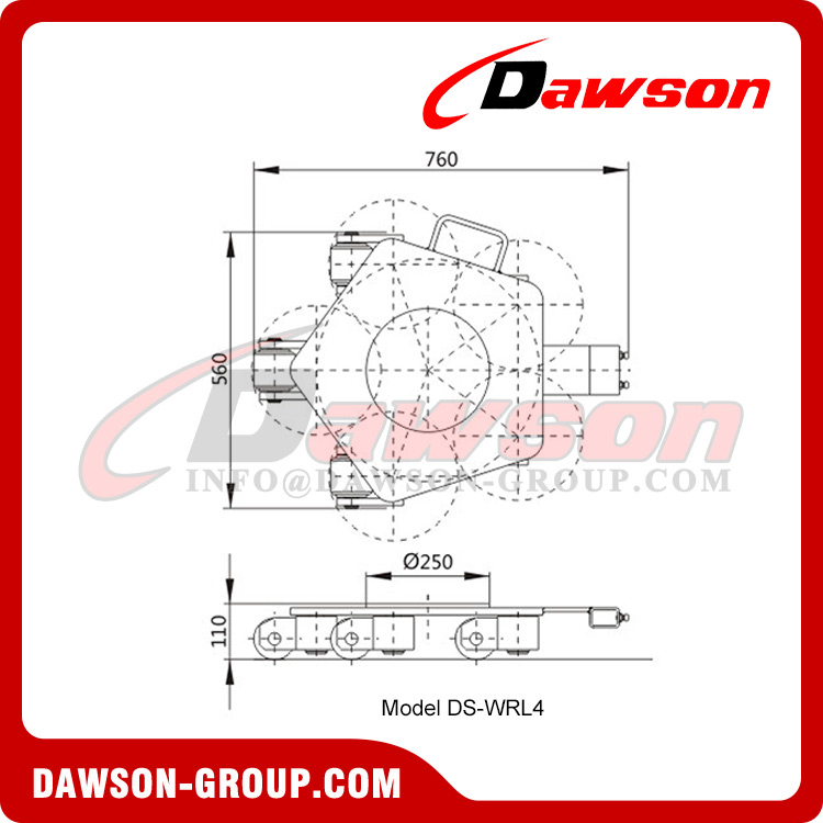 DS-WRL2 Serie DS-WRL4 Carros giratorios, Carros de transporte giratorios, Patines giratorios, Patines de transporte