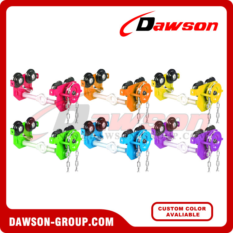 DS-SHL Carro de cadena manual 500 kg 1000 kg 2000 kg 3000 kg 5000 kg, abrazaderas de carro de 0,5 T - 5 T