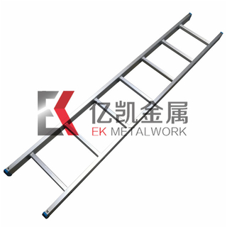 Rectángulo de poste recto 6063-T5 Escalera de aleación de aluminio de 1 ma 6 m con almohadilla de plástico