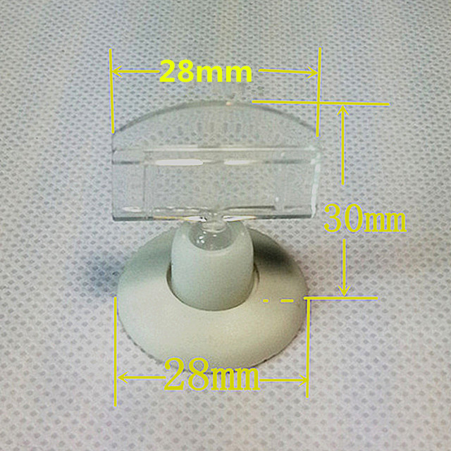 C036 POP Plastic Price Tag Sign Card Holder Paper Display Promotion Hanging Clips With Adhesive Tape on Base for Retail Shops Advertising Good Quality
