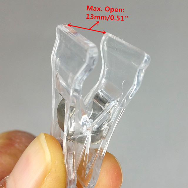 C009 Clear Double Axe Type POP Plastic Price Tag Sign Card Holder Paper Display Promotion Clips In Retail Store