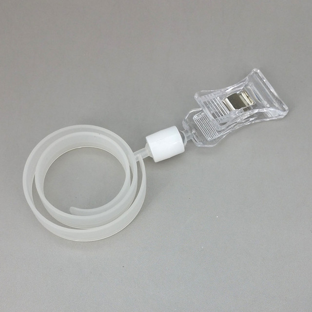 C021 Clear POP Plastic Price Tag Sign Card Holder Paper Display Promotion Clips For Tube Pipe Bigger Than Dia. 38mm In Retail Store