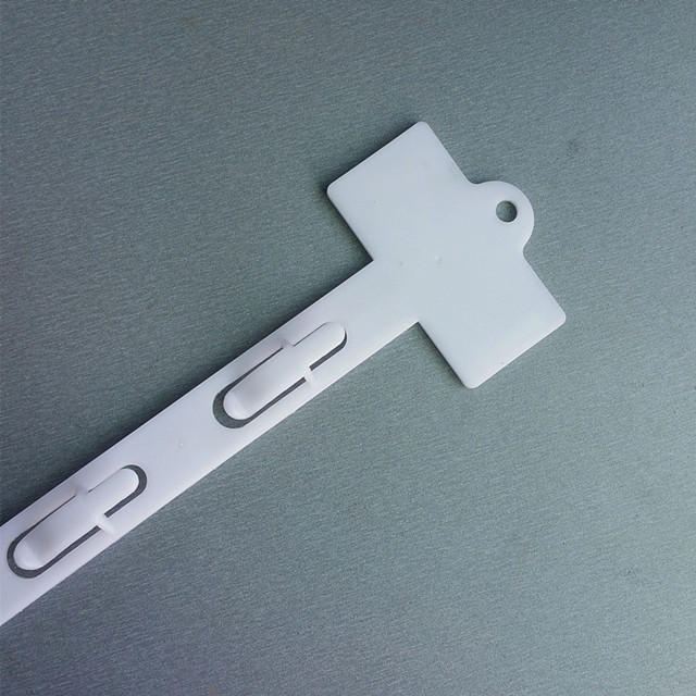 HS78219T24 Plastic PP Retail Hanging Merchandising Clips Strips W19mm Products Display For Supermarket Store Promotion L782mm In White