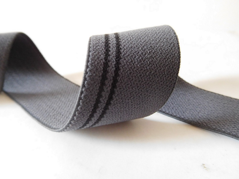35mm dark grey spandex webbing for garment&accessories