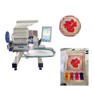 Chenille Embroidery Single Head 15 Needles Flat Cap Garment Towel Computer Embroidery Machine 510x400mm Factory supply BR-1501C