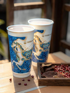 Custom Logo Disposable Hot Mug Coffee Double Wall Paper Cup with Lid