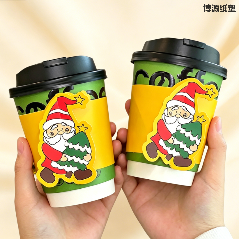 Food Safe Double Wall Disposable Paper Cups, Biodegradable Insulated Hot Coffee Cups, Multi-Size Optional, Custom Logo Accepted, Factory Direct Price