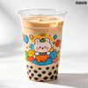 Disposable Clear Plastic Cups, Food Grade Recyclable Cups, Ideal for Milk Tea & Fruit Tea, Show Gradient Layers of Cold Drinks
