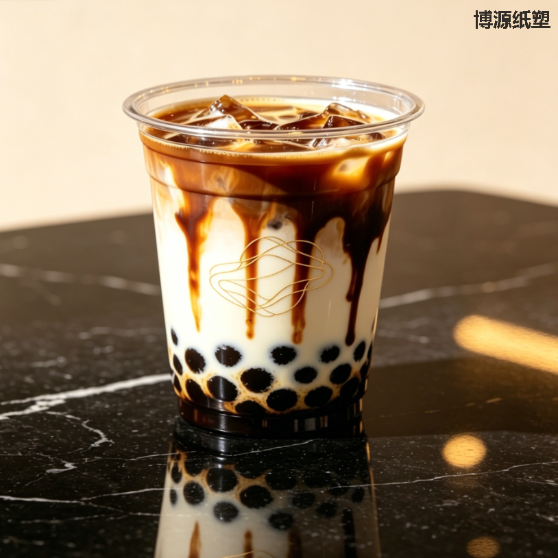 Disposable Clear Plastic Cups, Custom Design Cups for Boba Tea & Juice