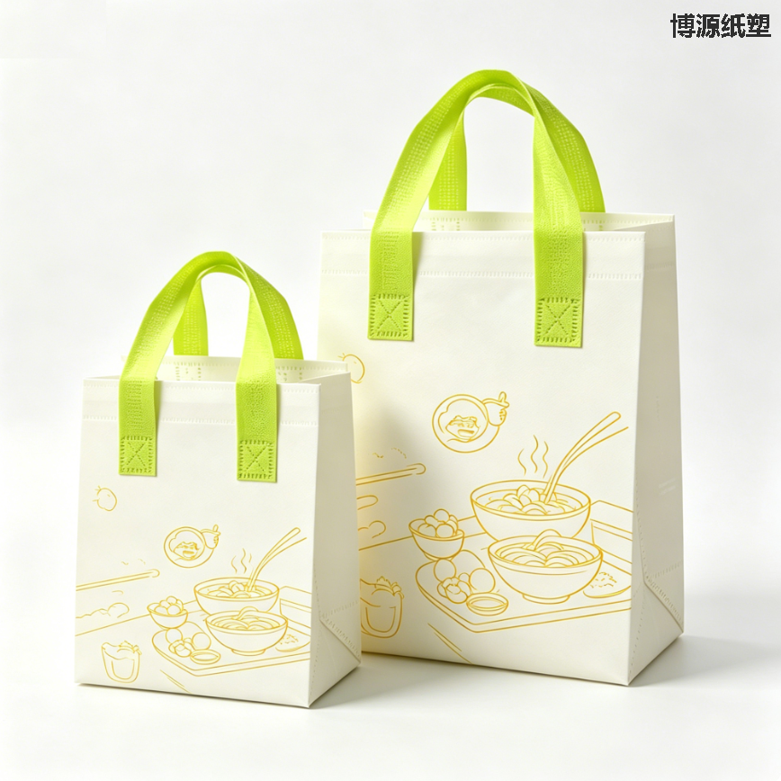 Self-sealing Thermal Bag for Milk Tea & Coffee Takeaway Custom Logo Non-woven Drink Insulated Packaging Bag