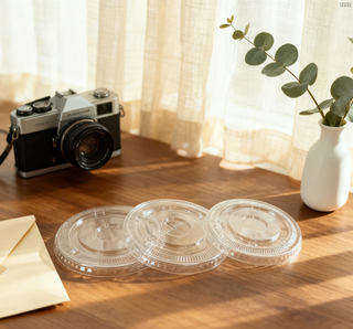 High Quality Flat Lids for Disposable Plastic Cold Cup Beverage Cup Lid Drinking Packaging