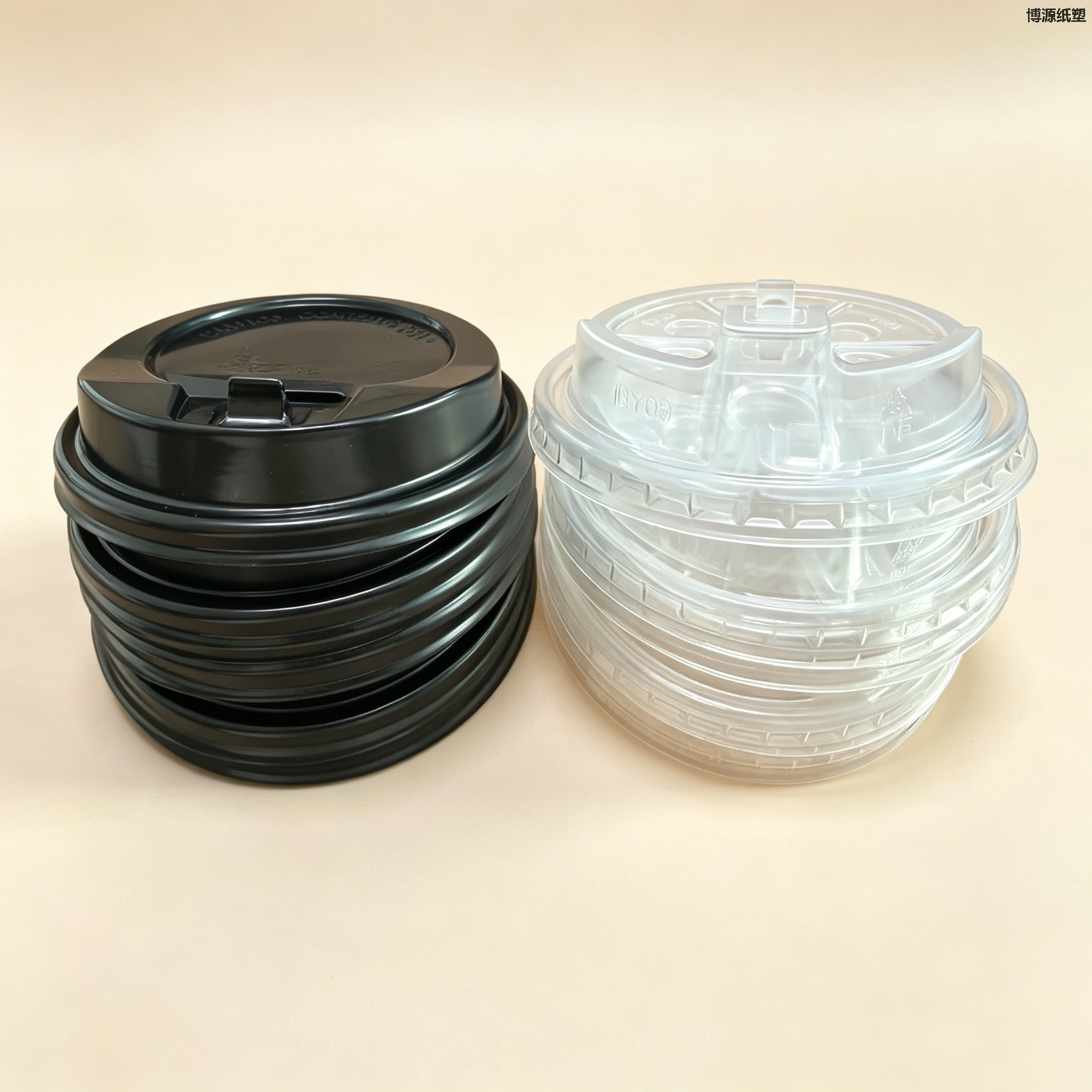 Food Contact Safe Recyclable PP Drink Cup Lids, Spill Prevent, Custom Size/Color/Logo for Bubble Tea, Coffee, Juice