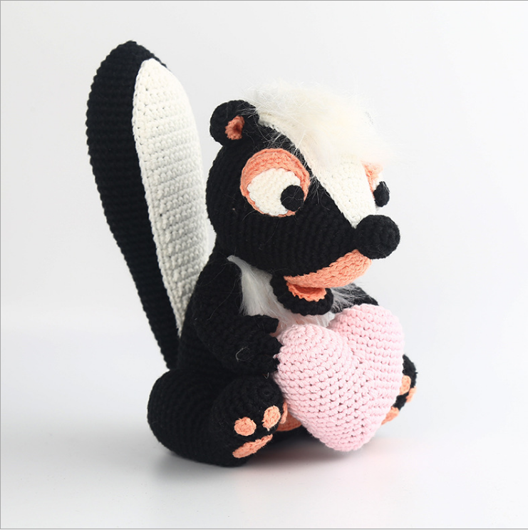 Hand Knitted skunk