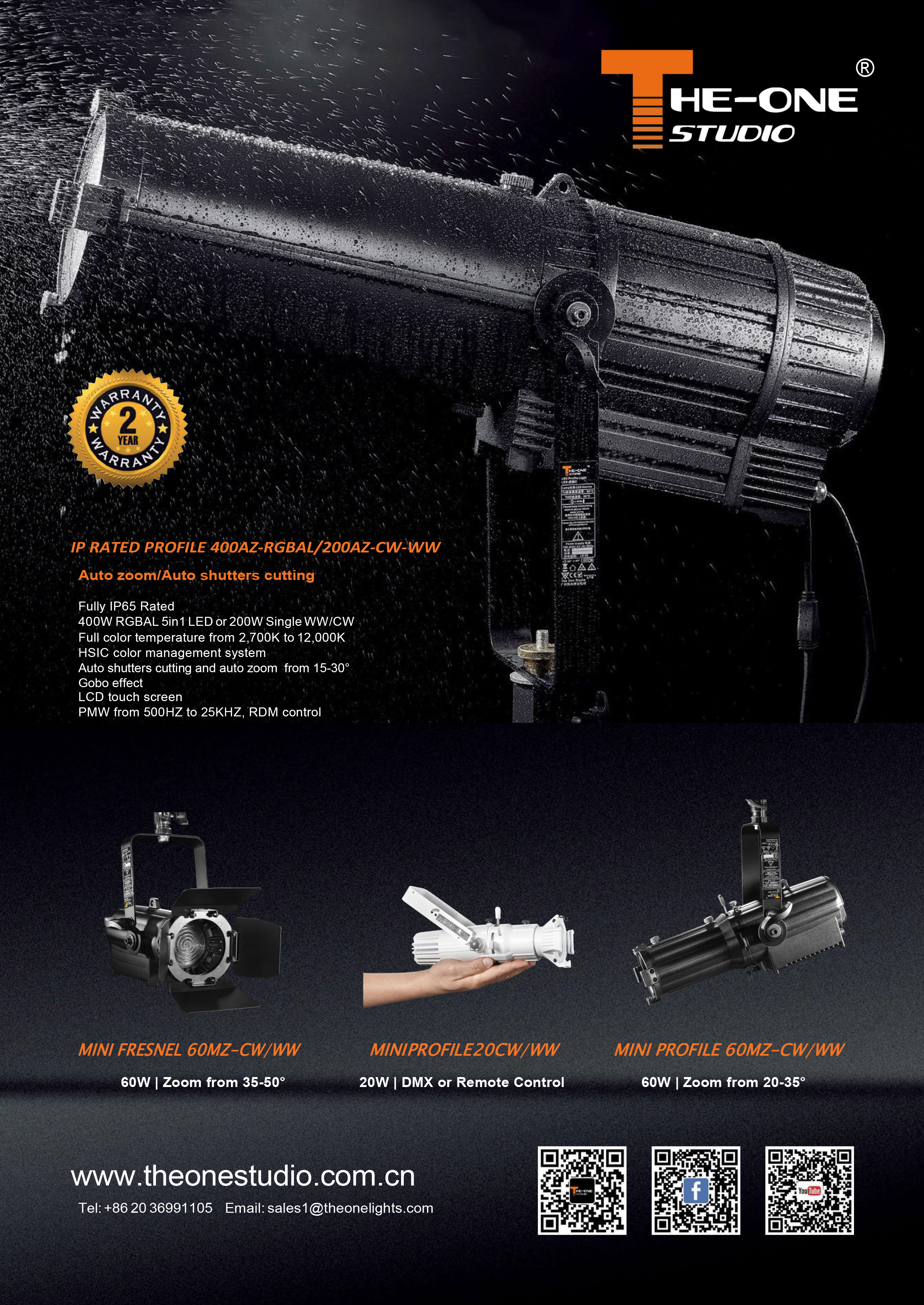 leko ellipsoidal IP65 elipsoidal