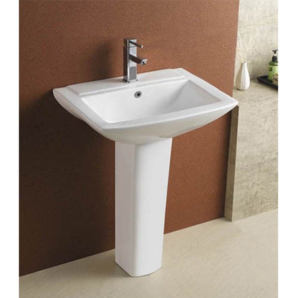 Sanitaryware Bathroom Square Pedestal Washing Basin