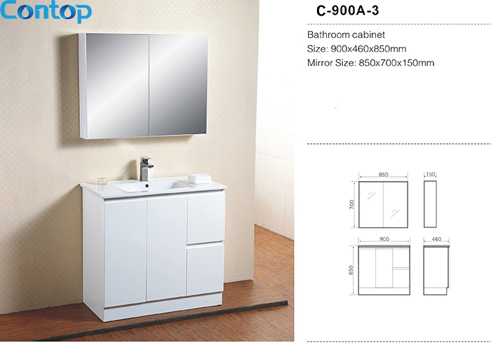 Quality Bathroom Vanity Mdf Wood Modern Bathroom Cabinet C900a 3