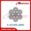 حبل أسلاك الفولاذ (6×K31WS-IWRC)(6×K36WS-IWRC)(6×K41WS-IWRC)، حبل سلك حقول النفط، حبل سلك فولاذي لحقول النفط