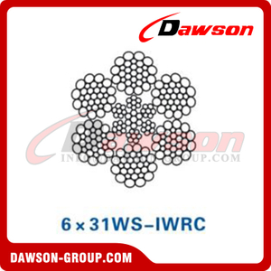 スチールワイヤロープ (6×31WS-IWRC)(6×36WS-IWRC)(6×41WS-IWRC)(6×49SWS-IWRC)、油田用ワイヤロープ、油田用スチールワイヤロープ