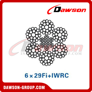 スチールワイヤロープ構造(6×29Fi+IWRC)(6×36WS+IWRC)、建設機械用ワイヤロープ