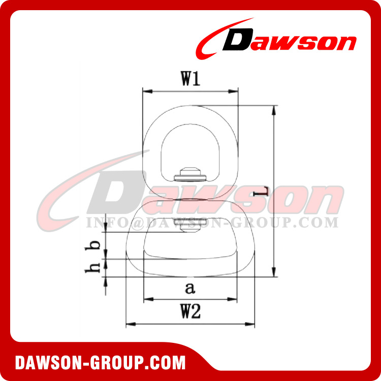 Anillo giratorio redondo de aluminio resistente del hardware DSJ-C+D, anillo giratorio de aluminio personalizado A7075 12,7g