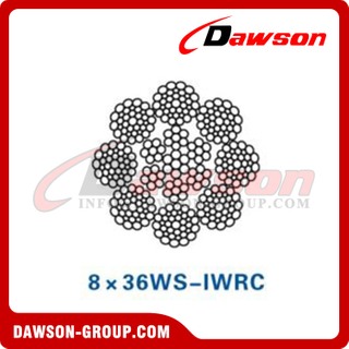 Cable de acero (8×36WS-IWRC)(EP8×36WS-IWRC), cable de acero para carbón y minería