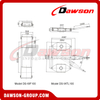 Carro tándem serie DS-WF100+DS-WTL100 para cargas pesadas, plataforma rodante tándem, carros de transporte