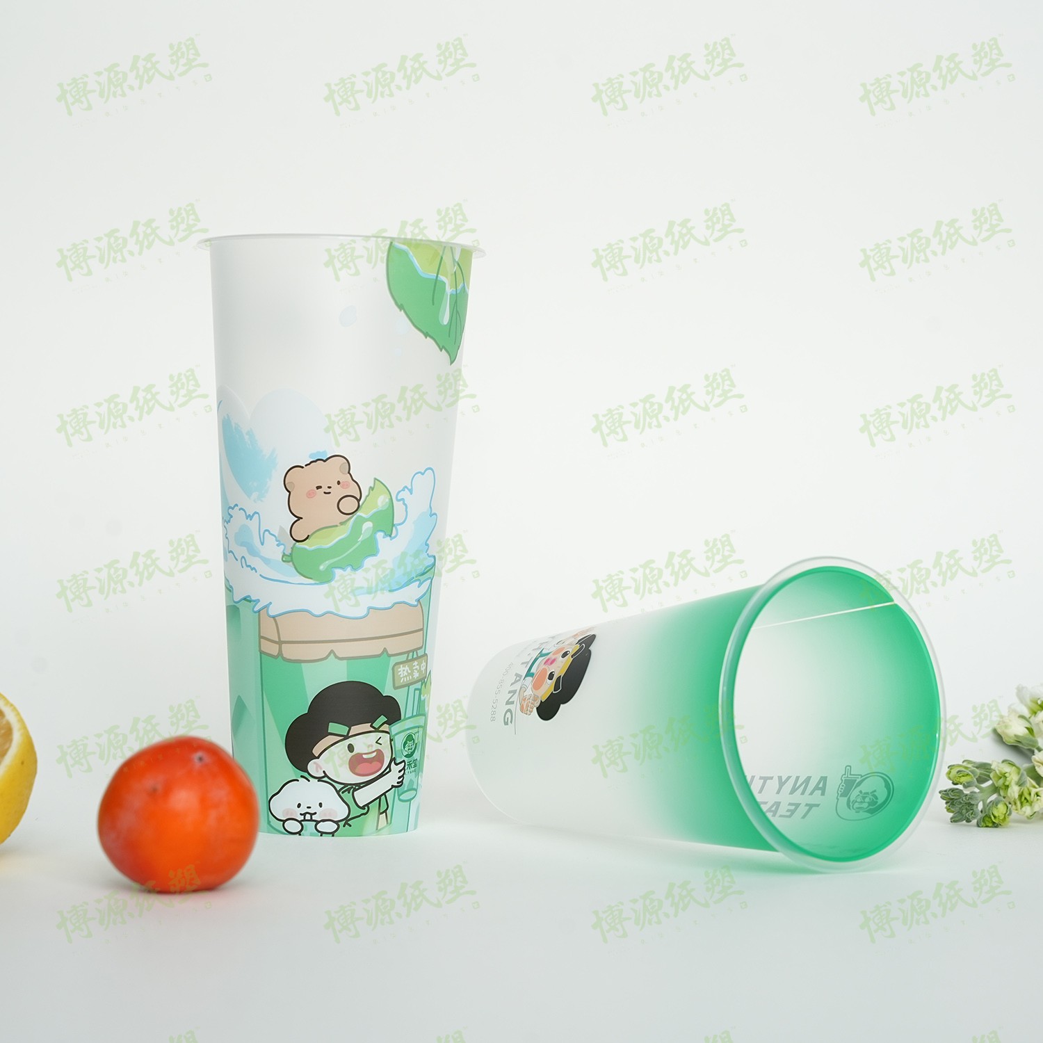 High-Quality of Disposable Coffee Drinks Plastic PP Cups Smoothies Fruit Tea