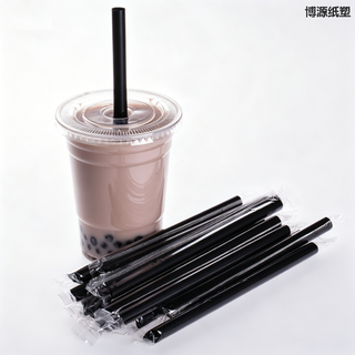 Compostable PLA Drinking Straws, Disposable Plant Based PLA Straight Straw for Bubble Tea