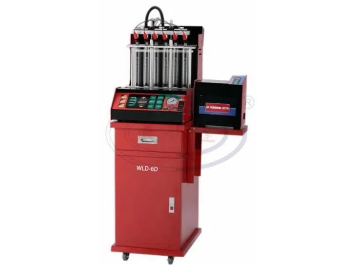WLD-6D 6 Cylinders Fuel Injector Tester , Ultrasonic Fuel Injector Cleaner