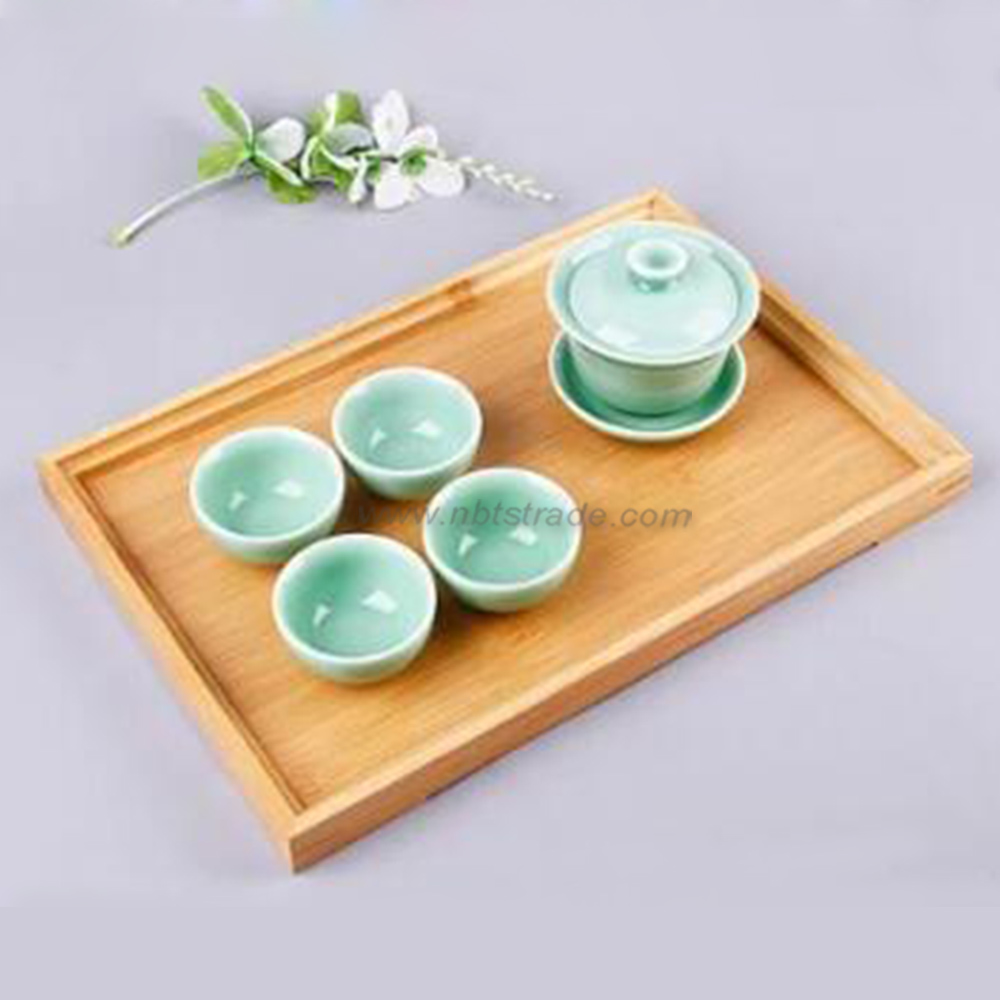 Bamboo Serving Tray Table Holder for Drinks